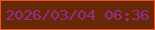 文字の大きさ：3、枠の色：e85426、背景の色：662806、文字の色：9c2988 無料ブログパーツのブログ時計