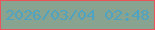 文字の大きさ：3、枠の色：e8555a、背景の色：88a490、文字の色：4fa3c0 無料ブログパーツのブログ時計