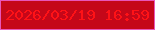 文字の大きさ：3、枠の色：e856b9、背景の色：c50719、文字の色：ff1217 無料ブログパーツのブログ時計