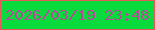 文字の大きさ：3、枠の色：e8575c、背景の色：09db3c、文字の色：b84b98 無料ブログパーツのブログ時計