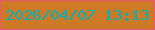 文字の大きさ：3、枠の色：e85875、背景の色：ce7925、文字の色：01b2b9 無料ブログパーツのブログ時計