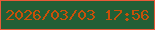 文字の大きさ：4、枠の色：e85a38、背景の色：225f36、文字の色：c95009 無料ブログパーツのブログ時計