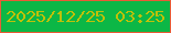 文字の大きさ：3、枠の色：e85b36、背景の色：0cb746、文字の色：bfc109 無料ブログパーツのブログ時計