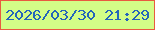 文字の大きさ：2、枠の色：e85b40、背景の色：d3fd87、文字の色：2465ba 無料ブログパーツのブログ時計