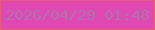文字の大きさ：2、枠の色：e85d71、背景の色：e048b3、文字の色：ae73ac 無料ブログパーツのブログ時計