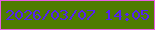 文字の大きさ：2、枠の色：e85de6、背景の色：4e7c01、文字の色：5421f2 無料ブログパーツのブログ時計