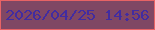 文字の大きさ：2、枠の色：e86365、背景の色：804764、文字の色：422ca0 無料ブログパーツのブログ時計
