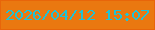 文字の大きさ：3、枠の色：e8650a、背景の色：ea7810、文字の色：1dc3d7 無料ブログパーツのブログ時計