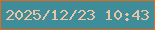 文字の大きさ：1、枠の色：e86717、背景の色：408d9a、文字の色：ebc4a3 無料ブログパーツのブログ時計