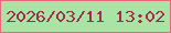 文字の大きさ：4、枠の色：e8677e、背景の色：aae4a5、文字の色：a12e4e 無料ブログパーツのブログ時計