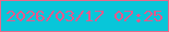 文字の大きさ：2、枠の色：e8688b、背景の色：08c6d9、文字の色：e4598c 無料ブログパーツのブログ時計