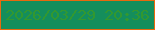 文字の大きさ：2、枠の色：e8690e、背景の色：148e5c、文字の色：329830 無料ブログパーツのブログ時計