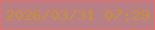 文字の大きさ：2、枠の色：e86e6b、背景の色：b88084、文字の色：c88e3b 無料ブログパーツのブログ時計