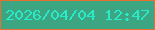 文字の大きさ：1、枠の色：e86f2e、背景の色：3ca581、文字の色：2aebc9 無料ブログパーツのブログ時計