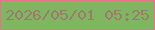 文字の大きさ：4、枠の色：e8728a、背景の色：80b661、文字の色：9a7b6d 無料ブログパーツのブログ時計