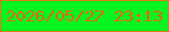 文字の大きさ：3、枠の色：e87816、背景の色：05f423、文字の色：e7670a 無料ブログパーツのブログ時計