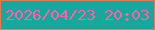 文字の大きさ：1、枠の色：e8794d、背景の色：15a89d、文字の色：ff62a3 無料ブログパーツのブログ時計