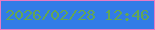 文字の大きさ：2、枠の色：e87ac5、背景の色：327ce7、文字の色：63a654 無料ブログパーツのブログ時計