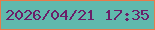 文字の大きさ：2、枠の色：e87b4a、背景の色：60b9ad、文字の色：6b1e69 無料ブログパーツのブログ時計