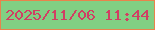 文字の大きさ：3、枠の色：e8834c、背景の色：81cf83、文字の色：d13f63 無料ブログパーツのブログ時計