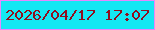 文字の大きさ：2、枠の色：e887fe、背景の色：14e8f3、文字の色：900f1e 無料ブログパーツのブログ時計