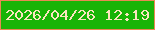 文字の大きさ：4、枠の色：e88853、背景の色：18b407、文字の色：fbe5bf 無料ブログパーツのブログ時計