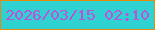 文字の大きさ：4、枠の色：e88908、背景の色：2fd2d1、文字の色：bc52d9 無料ブログパーツのブログ時計