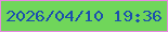 文字の大きさ：3、枠の色：e889e3、背景の色：70d65a、文字の色：1b4fae 無料ブログパーツのブログ時計