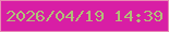 文字の大きさ：5、枠の色：e88ab4、背景の色：d81ea5、文字の色：b2bf78 無料ブログパーツのブログ時計
