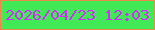 文字の大きさ：2、枠の色：e88b4a、背景の色：41e957、文字の色：d12efa 無料ブログパーツのブログ時計