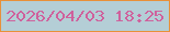 文字の大きさ：4、枠の色：e89039、背景の色：b4ced6、文字の色：cf619c 無料ブログパーツのブログ時計