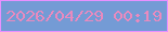 文字の大きさ：3、枠の色：e890ff、背景の色：749bd5、文字の色：e98abf 無料ブログパーツのブログ時計