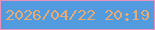 文字の大きさ：1、枠の色：e892c0、背景の色：519bde、文字の色：e6aa74 無料ブログパーツのブログ時計