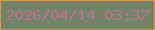 文字の大きさ：5、枠の色：e8933d、背景の色：708467、文字の色：c1718c 無料ブログパーツのブログ時計