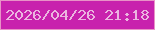 文字の大きさ：5、枠の色：e893c7、背景の色：c822ad、文字の色：ebb5e0 無料ブログパーツのブログ時計