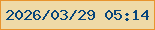 文字の大きさ：3、枠の色：e8942e、背景の色：efdaa7、文字の色：07457b 無料ブログパーツのブログ時計