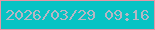 文字の大きさ：3、枠の色：e895a5、背景の色：07c3c4、文字の色：b6b6c4 無料ブログパーツのブログ時計