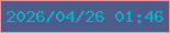 文字の大きさ：3、枠の色：e896a3、背景の色：4f5c8a、文字の色：0cb1cd 無料ブログパーツのブログ時計