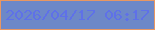 文字の大きさ：4、枠の色：e89763、背景の色：6d88c8、文字の色：5f71e8 無料ブログパーツのブログ時計