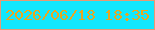 文字の大きさ：4、枠の色：e89974、背景の色：12e7fe、文字の色：eba61f 無料ブログパーツのブログ時計