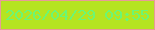 文字の大きさ：1、枠の色：e89b98、背景の色：b5e421、文字の色：6bf675 無料ブログパーツのブログ時計