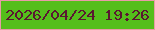 文字の大きさ：3、枠の色：e89ba7、背景の色：54be1b、文字の色：5a1731 無料ブログパーツのブログ時計