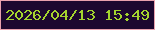 文字の大きさ：1、枠の色：e8a1ad、背景の色：1c082f、文字の色：a4d52e 無料ブログパーツのブログ時計