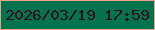 文字の大きさ：3、枠の色：e8a28a、背景の色：02744d、文字の色：340d22 無料ブログパーツのブログ時計