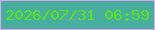 文字の大きさ：4、枠の色：e8a2f0、背景の色：48afa0、文字の色：58e716 無料ブログパーツのブログ時計