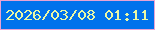 文字の大きさ：2、枠の色：e8a3d4、背景の色：0172ec、文字の色：eaf8a5 無料ブログパーツのブログ時計