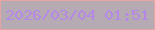 文字の大きさ：5、枠の色：e8a4a4、背景の色：b7abb3、文字の色：b587e7 無料ブログパーツのブログ時計
