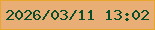文字の大きさ：4、枠の色：e8a62c、背景の色：e8ae75、文字の色：0a4d2b 無料ブログパーツのブログ時計