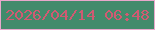 文字の大きさ：3、枠の色：e8a8cc、背景の色：428b6c、文字の色：d15a72 無料ブログパーツのブログ時計