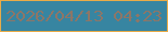 文字の大きさ：3、枠の色：e8ab48、背景の色：3785a1、文字の色：8d7667 無料ブログパーツのブログ時計